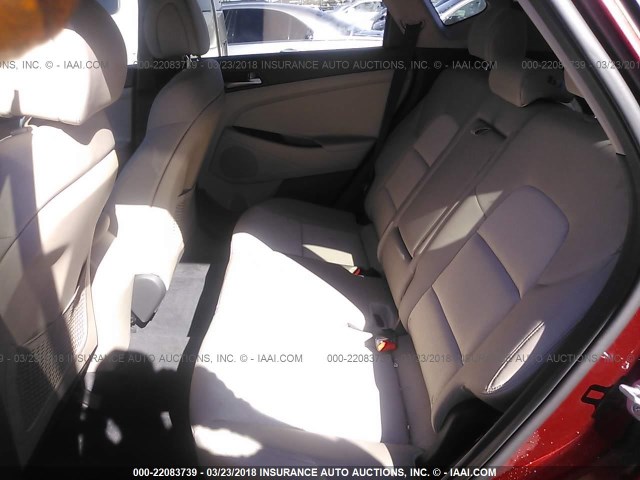 KM8J23A44HU463356 - 2017 HYUNDAI TUCSON SE BURGUNDY photo 8