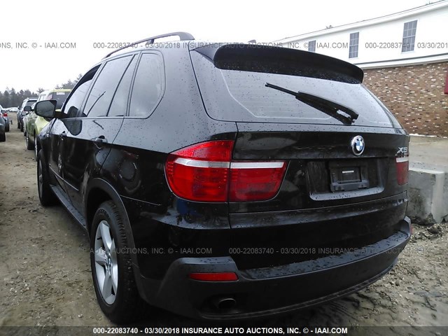 5UXFE43587L015752 - 2007 BMW X5 3.0I BLACK photo 3