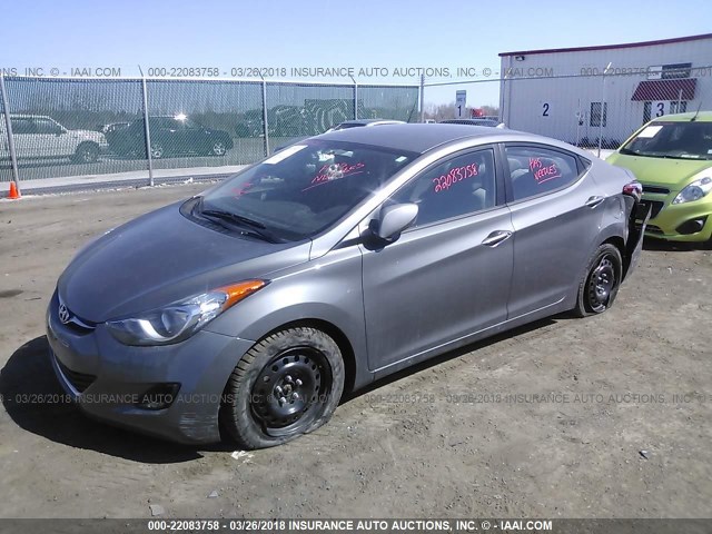 5NPDH4AE5DH331290 - 2013 HYUNDAI ELANTRA GLS/LIMITED ნაცრისფერი ფოტო 2