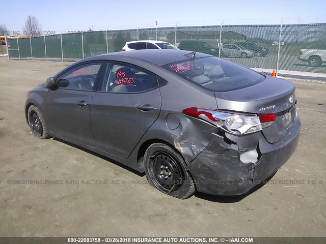 5NPDH4AE5DH331290 - 2013 HYUNDAI ELANTRA GLS/LIMITED ნაცრისფერი ფოტო 3