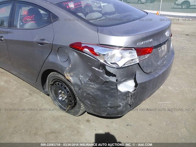 5NPDH4AE5DH331290 - 2013 HYUNDAI ELANTRA GLS/LIMITED ნაცრისფერი ფოტო 6