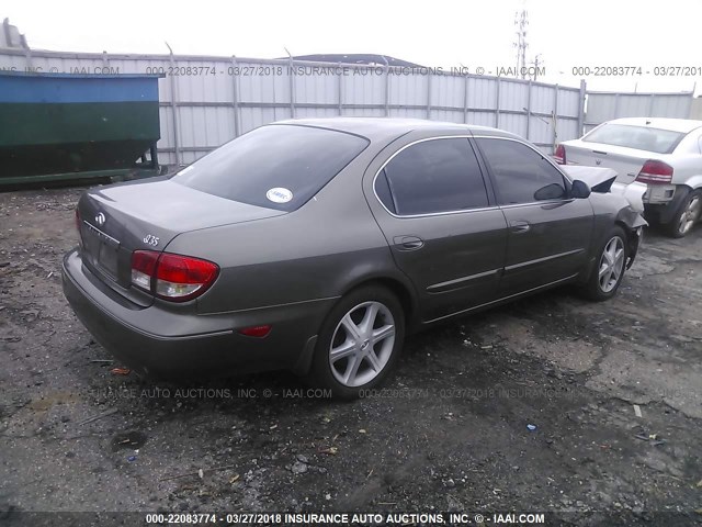 JNKDA31A52T015276 - 2002 INFINITI I35 GRAY photo 4