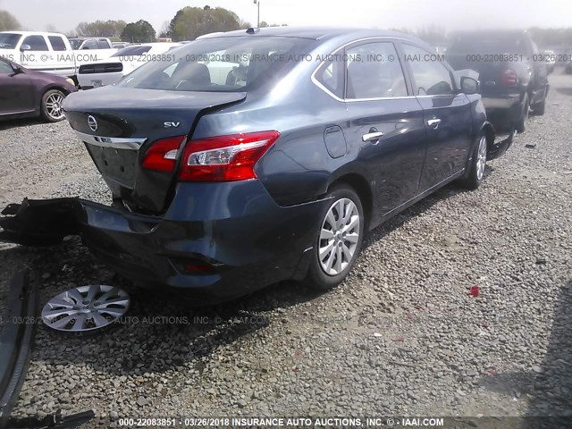 3N1AB7AP6HY330846 - 2017 NISSAN SENTRA S/SV/SR/SL BLUE photo 4