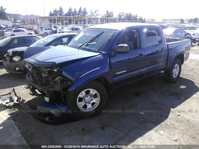 5TEJU62N06Z204830 - 2006 TOYOTA TACOMA DOUBLE CAB PRERUNNER BLUE photo 2