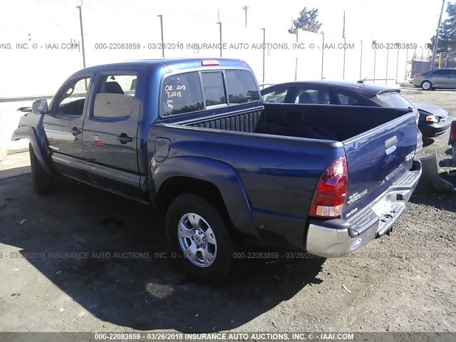 5TEJU62N06Z204830 - 2006 TOYOTA TACOMA DOUBLE CAB PRERUNNER BLUE photo 3