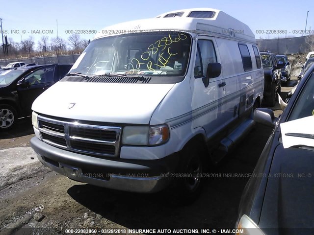 2B6HB21Y7TK147677 - 1996 DODGE RAM VAN B2500 WHITE photo 2