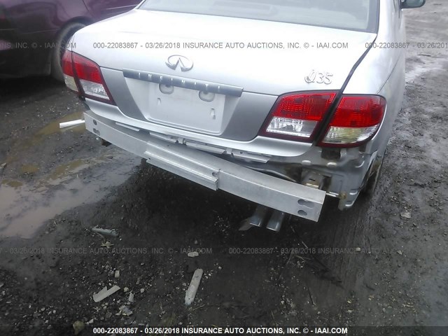 JNKDA31A72T005364 - 2002 INFINITI I35 SILVER photo 6