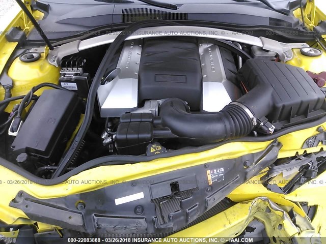 2G1FK3DJ6E9179465 - 2014 CHEVROLET CAMARO 2SS YELLOW photo 10