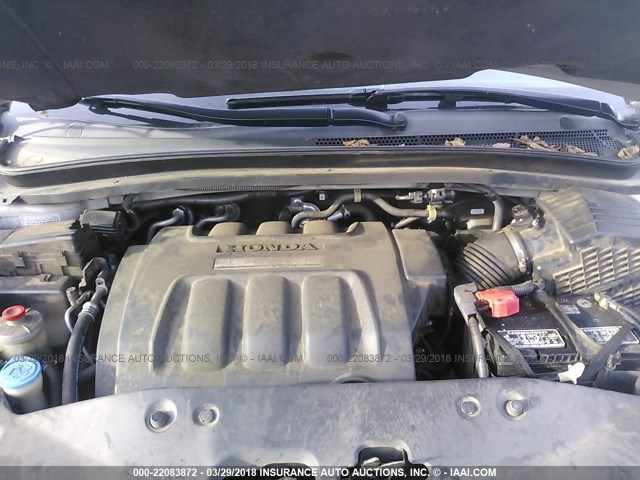 5FNRL38697B454347 - 2007 HONDA ODYSSEY EXL ვერცხლისფერი ფოტო 10