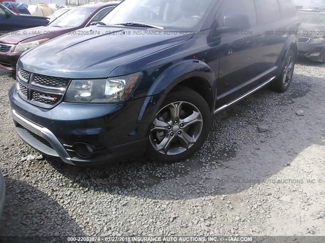 3C4PDCGB2FT698697 - 2015 DODGE JOURNEY CROSSROAD BLUE photo 2