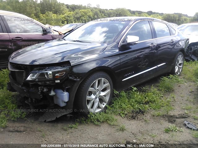 2G1155S35E9120568 - 2014 CHEVROLET IMPALA LTZ BLACK photo 2