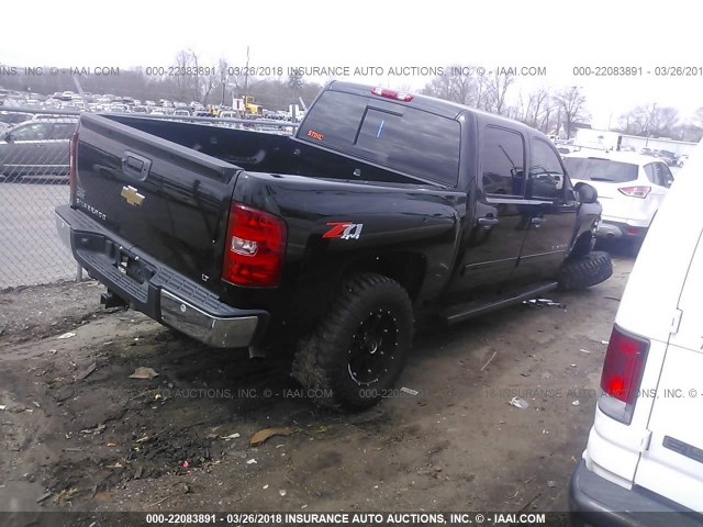 3GCPKSE38BG208777 - 2011 CHEVROLET SILVERADO K1500 LT BLACK photo 4