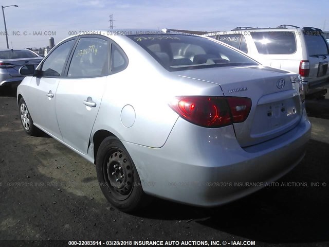 KMHDU46D27U183309 - 2007 HYUNDAI ELANTRA GLS/SE/LIMITED SILVER photo 3