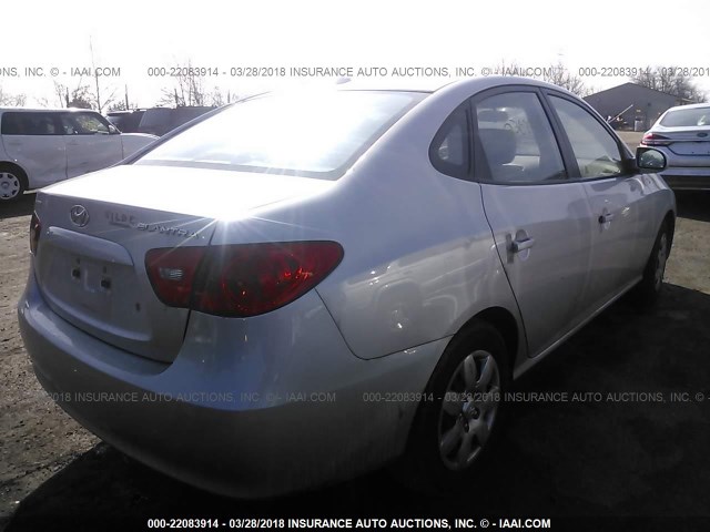 KMHDU46D27U183309 - 2007 HYUNDAI ELANTRA GLS/SE/LIMITED SILVER photo 4