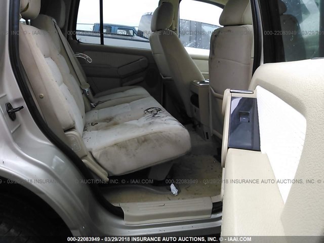 1FMEU73E96UB19267 - 2006 FORD EXPLORER XLT Champagne photo 8