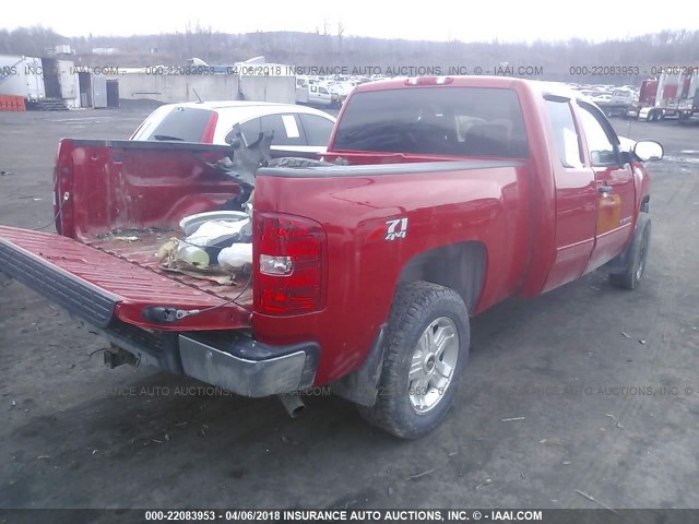 1GCRKSE72DZ415051 - 2013 CHEVROLET SILVERADO K1500 LT RED photo 4