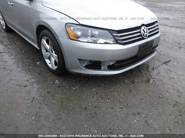 1VWBP7A38DC083894 - 2013 VOLKSWAGEN PASSAT SE SILVER photo 6