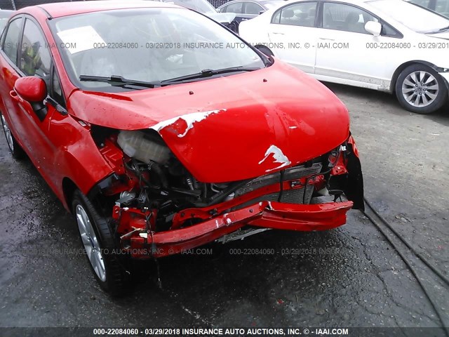 3FADP4CJ2CM219834 - 2012 FORD FIESTA SEL RED photo 6