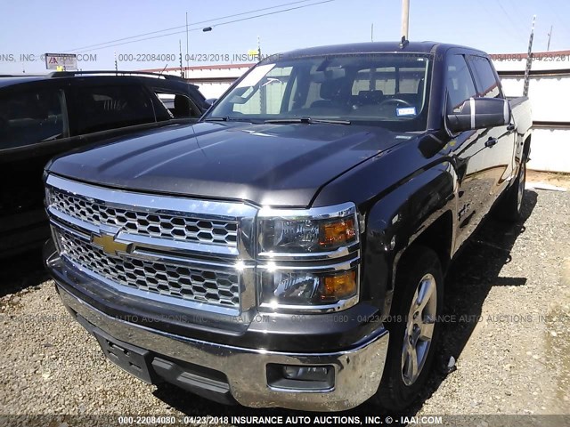 3GCPCREC8EG569839 - 2014 CHEVROLET SILVERADO C1500 LT GRAY photo 2