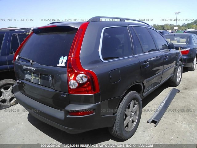 YV4CM592461241935 - 2006 VOLVO XC90 GRAY photo 4