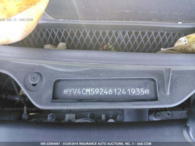 YV4CM592461241935 - 2006 VOLVO XC90 GRAY photo 9