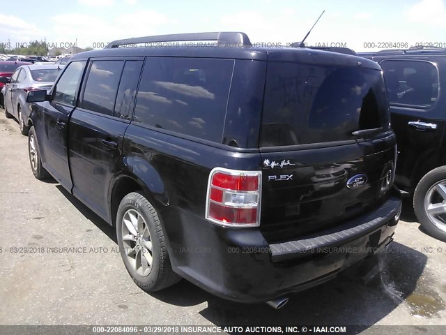 2FMGK5B85FBA21972 - 2015 FORD FLEX SE BLACK photo 3