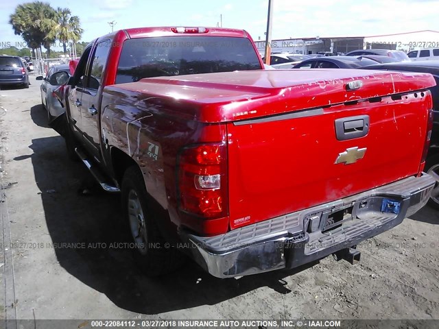 2GCEK13C371555633 - 2007 CHEVROLET SILVERADO K1500 CREW CAB RED photo 3