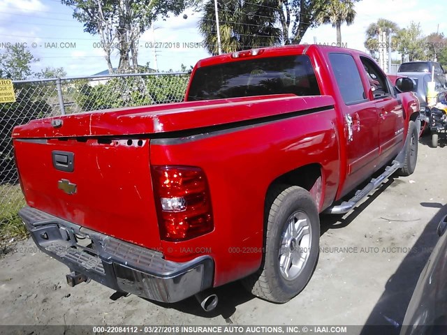 2GCEK13C371555633 - 2007 CHEVROLET SILVERADO K1500 CREW CAB RED photo 4