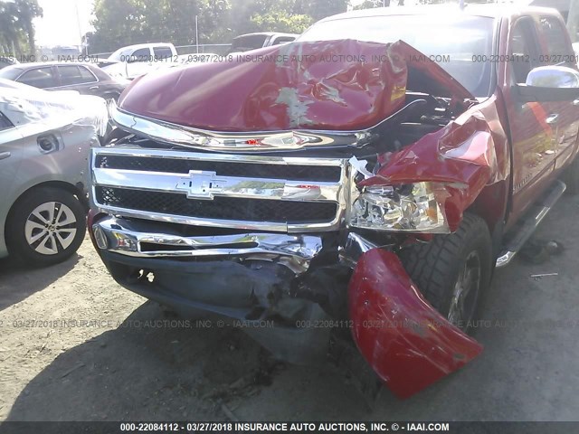 2GCEK13C371555633 - 2007 CHEVROLET SILVERADO K1500 CREW CAB RED photo 6