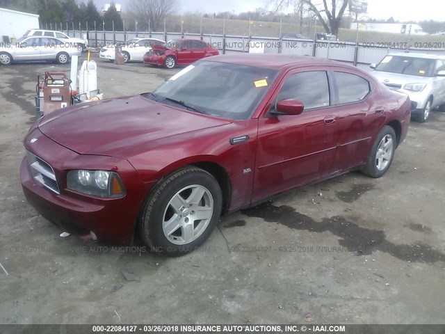 2B3CA3CV5AH168475 - 2010 DODGE CHARGER SXT RED photo 2