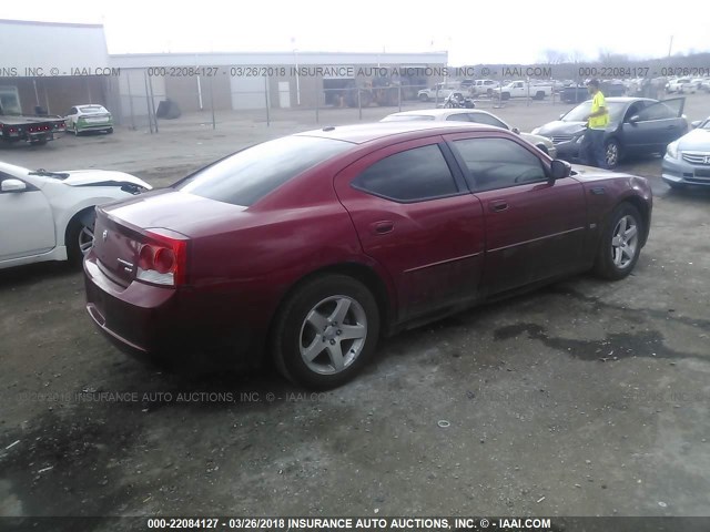 2B3CA3CV5AH168475 - 2010 DODGE CHARGER SXT RED photo 4