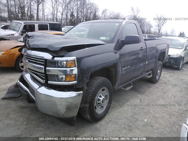 1GC0KUEG9GZ107867 - 2016 CHEVROLET SILVERADO K2500 HEAVY DUTY GRAY photo 2