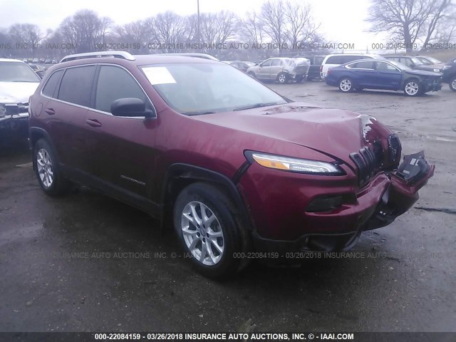 1C4PJMCSXEW277596 - 2014 JEEP CHEROKEE LATITUDE MAROON photo 1