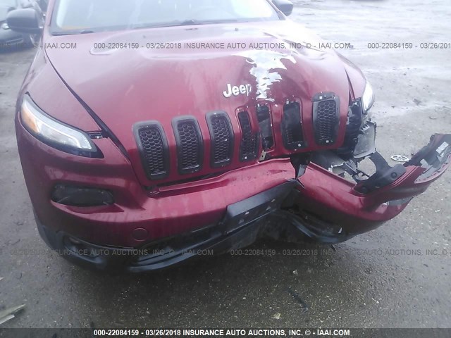 1C4PJMCSXEW277596 - 2014 JEEP CHEROKEE LATITUDE MAROON photo 6