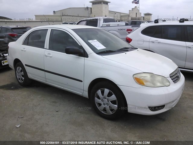 JTDBR32E642031322 - 2004 TOYOTA COROLLA CE/LE WHITE photo 1