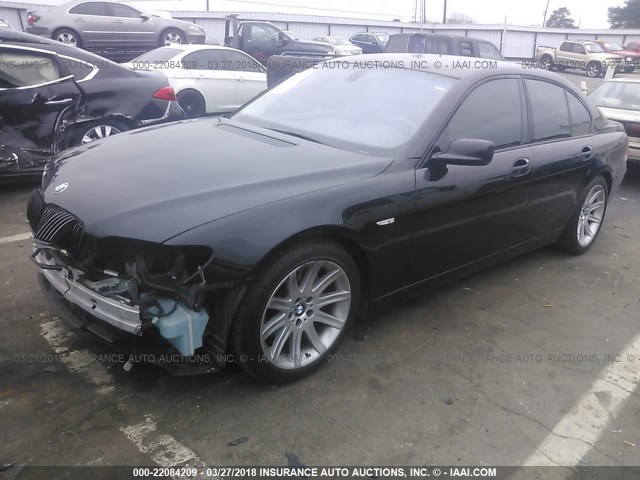 WBAHL83538DT13111 - 2008 BMW 750 I BLACK photo 2
