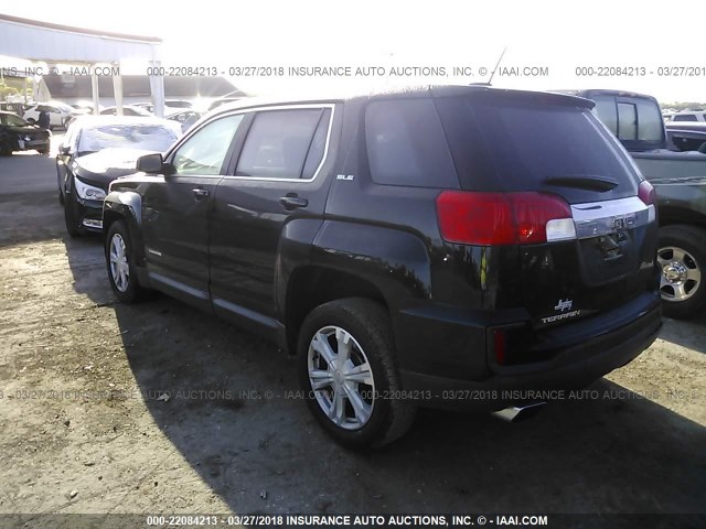 2GKALMEK6H6318838 - 2017 GMC TERRAIN SLE BLACK photo 3