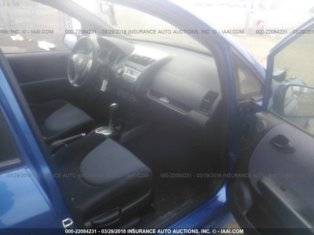 JHMGD38687S049280 - 2007 HONDA FIT S BLUE photo 5