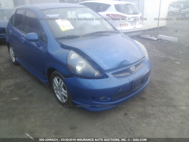 JHMGD38687S049280 - 2007 HONDA FIT S BLUE photo 6