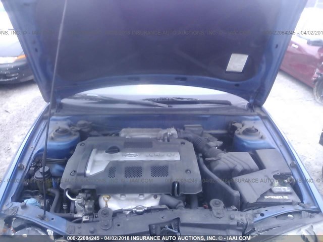 KMHDN46D45U973009 - 2005 HYUNDAI ELANTRA GLS/GT BLUE photo 10