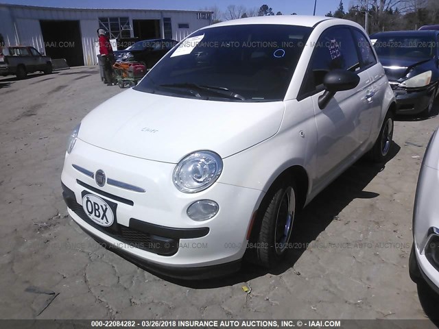 3C3CFFAR7DT726530 - 2013 FIAT 500 POP WHITE photo 2