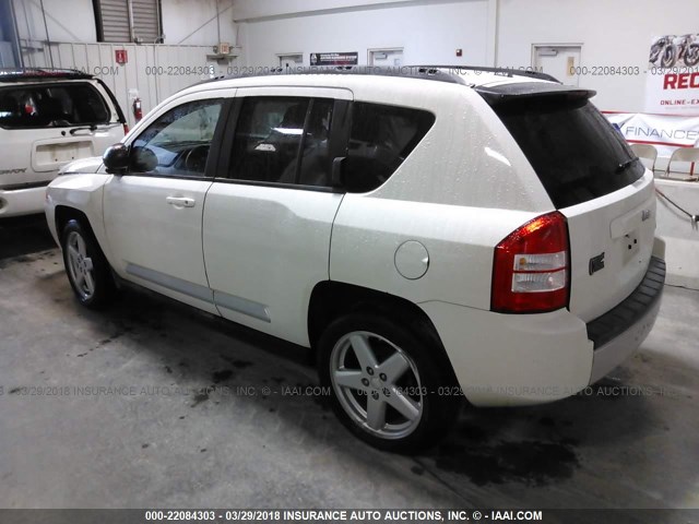 1J4NT5FB6AD538144 - 2010 JEEP COMPASS LIMITED WHITE photo 3