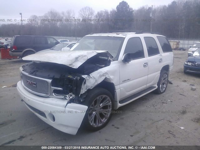 1GKEK63U74J149835 - 2004 GMC YUKON DENALI WHITE photo 2