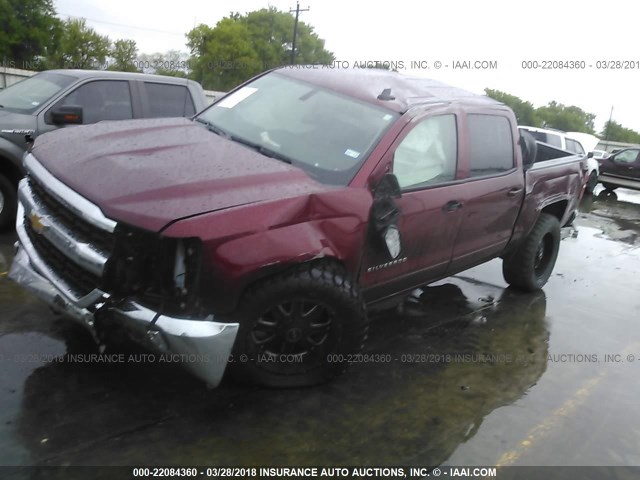 3GCPCREC5HG269860 - 2017 CHEVROLET SILVERADO C1500 LT RED photo 2