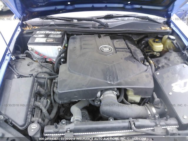 1G6DM577940136559 - 2004 CADILLAC CTS BLUE photo 10