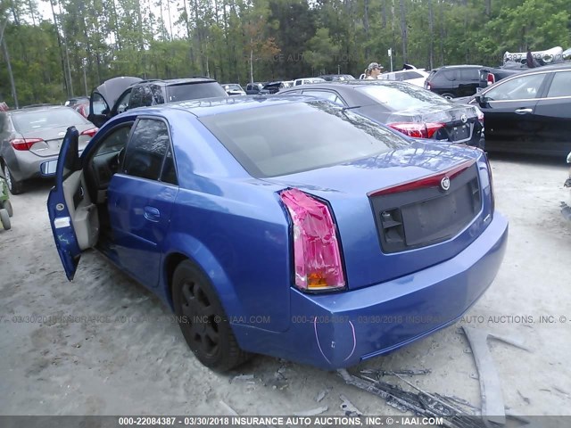 1G6DM577940136559 - 2004 CADILLAC CTS BLUE photo 3