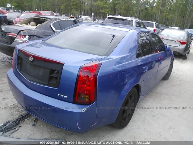 1G6DM577940136559 - 2004 CADILLAC CTS BLUE photo 4