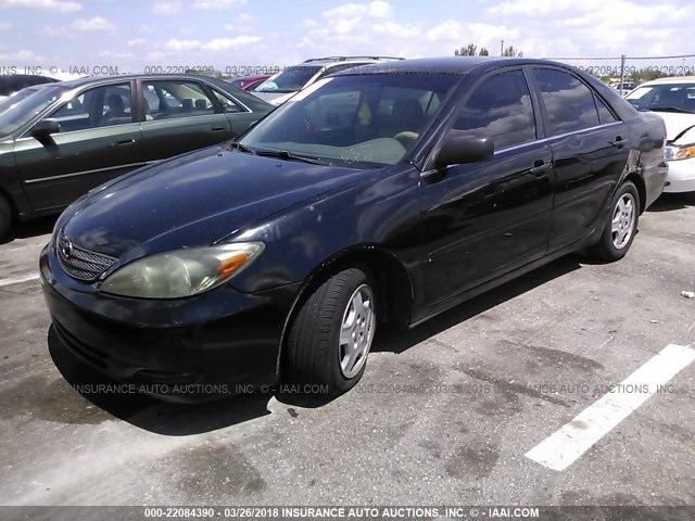 4T1BF32K93U044448 - 2003 TOYOTA CAMRY LE/XLE/SE BLACK photo 2