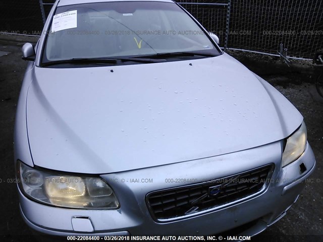 YV1RS592262534997 - 2006 VOLVO S60 2.5T SILVER photo 10