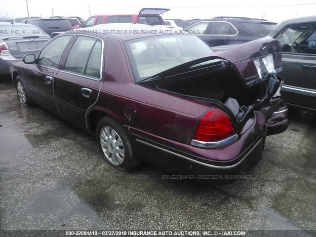 2FAFP74W55X169068 - 2005 FORD CROWN VICTORIA LX BURGUNDY photo 3